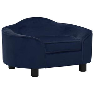 vidaXL Divano per Cani Blu 67x47x36 cm in Peluche