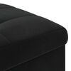 vidaXL Pouf contenitore con cuscino Nero 40 x 40 x 45 cm Velluto