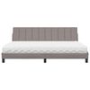 vidaXL Letto con Materasso Hanko Tortora 200x200 cm in Tessuto