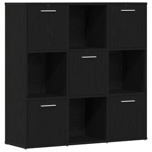 vidaXL Libreria Rovere Nero 90x28x90 cm in Legno Multistrato