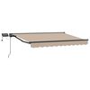 vidaXL Cornice per Tenda Manuale con LED Beige 2,5 x 2 m