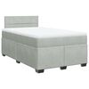 vidaXL Giroletto a Molle con Materasso Grigio Chiaro 120x200cm Velluto