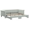 vidaXL Divano Letto con Letto Estraibile Grigio Chiaro 90x190 Velluto