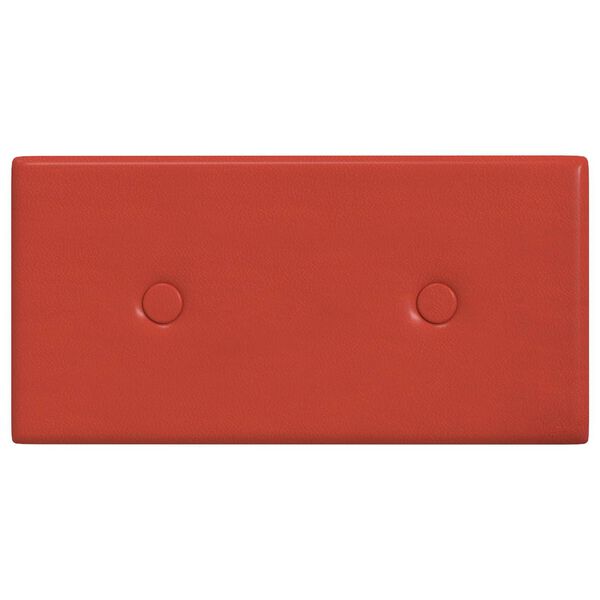 vidaXL Testiera da Parete 12 pcs Rosso 30 x 15 cm Pelle Sintetica