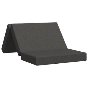 vidaXL Divano Letto Pieghevole 100 x 67 x 45 cm Grigio Scuro