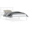 vidaXL Giroletto con Testiera Metallo Bianco 107x203 cm