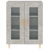 vidaXL Credenza Grigio Cemento 69,5x34x90 cm in Legno Multistrato