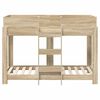 vidaXL Letto a Castello per Bambini Rovere Sonoma 80 x 160 cm