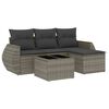 vidaXL Set Divano da Giardino 5 pz con Cuscini Grigio in Polyrattan