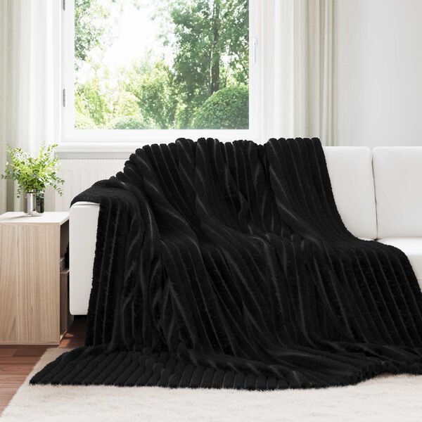 vidaXL Coperta Nero 270 x 240 cm Panno