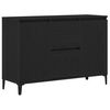 vidaXL Credenza Rovere Nero 104 x 35 x 70 cm Legno ingegnerizzato