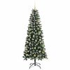 vidaXL Albero di Natale artificiale con 300 LED Verde 76 x 76 x 180 cm