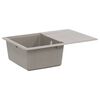 vidaXL Lavello 80% Quarzo e 20% Resina 670 x 460 mm Grigio