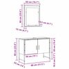 vidaXL Set di mobili per il bagno 2 pcs Nero Legno multistrato