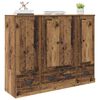 vidaXL Credenza con cassetto 3 pcs Legno vecchio Legno multistrato