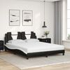 vidaXL Letto Viana con Materasso Nero e Bianco 160x200cm Similpelle