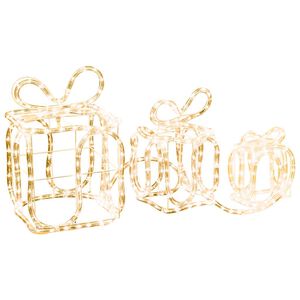 vidaXL Decorazione Natale Scatole Regalo con 180 LED Interni Esterni