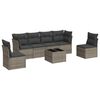 vidaXL Set Divani da Giardino 7 pz con Cuscini Grigio in Polyrattan