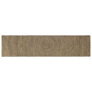 vidaXL Tappeto da Area Naturale e Nero 60 x 200 cm Juta