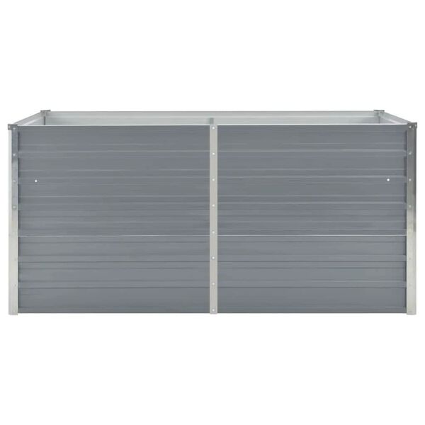 vidaXL Letto di Coltura Rialzato 160x80x45cm in Acciaio Zincato Grigio