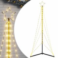 vidaXL Illuminazione per Albero di Natale 363 LED Bianco Caldo 180 cm
