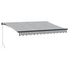vidaXL Tenda da Sole Retrattile Manuale con LED Antracite e Bianco
