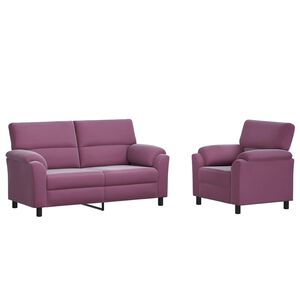 vidaXL Set di divani 2 pcs Viola Velluto