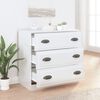 vidaXL Credenza Bianco Lucido 70x35,5x67,5 cm in Legno Multistrato