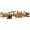 vidaXL Set di divani da esterno 10 pz Naturale
