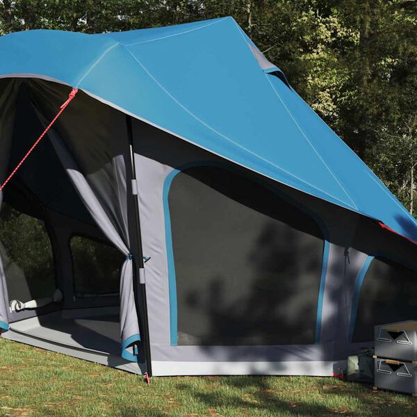 vidaXL Tenda Tipi Familiare con tetto Blu e Grigio 508 x 470 x 300 cm