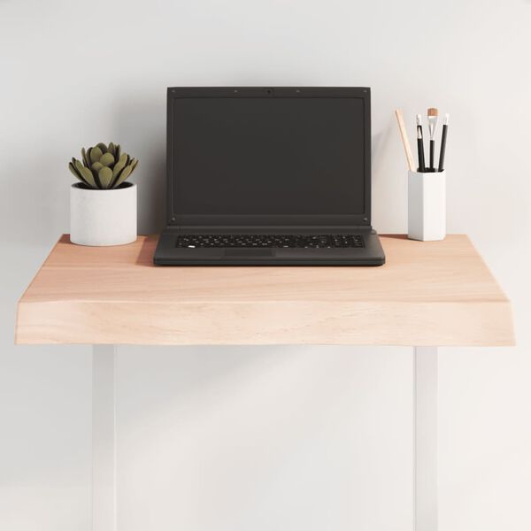 vidaXL Piano per Tavolo 60x60x(2-6) cm Rovere Non Trattato Bordi Vivi