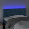 vidaXL Testiera a LED Blu scuro 90x5x78/88 cm in Tessuto