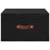 vidaXL Mobiletto da comodino a parete Rovere Nero 35 x 35 x 20 cm
