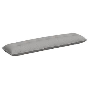 vidaXL Cuscino per Schiena Grigio Nuvola 200 x 19 x 50 cm Tessuto