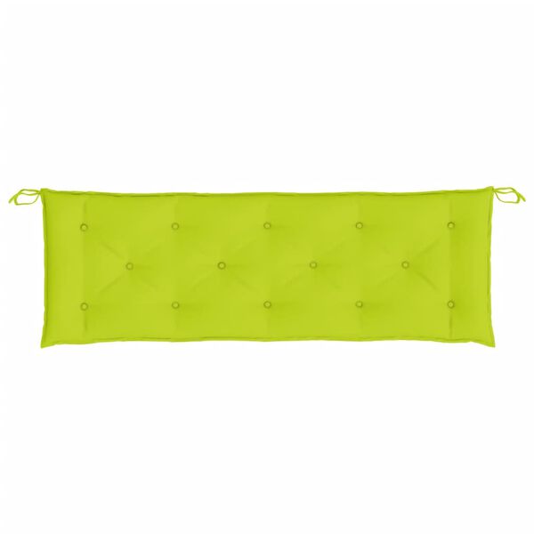 vidaXL Cuscino per Panca Verde Brillante 150x50x3 cm in Tessuto Oxford