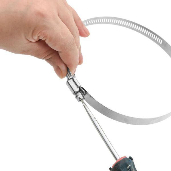 vidaXL Fascette Stringitubo 6pz 91-140 mm in Acciaio Inox 304