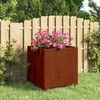 vidaXL Fioriera con Gambe Ruggine 40x40x40 cm Acciaio Corten