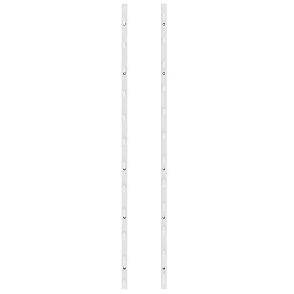 vidaXL Portavini da Parete per 12 Bottiglie 2 pz Bianchi in Ferro