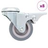 vidaXL Ruote Girevoli con Foro per Bullone 8 pz 50 mm