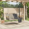 vidaXL Panchina Dondolo Grigia 109x62x40 cm in Polyrattan