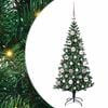 vidaXL Albero di Natale artificiale con luci integrate Verde 120 cm
