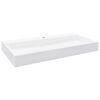 vidaXL Lavandino 100x46x11 cm Blocco in Marmo/Minerale Bianco