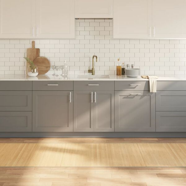 vidaXL Tappeto Rettangolare Natura Chiaro 80x400 cm in Bamb&ugrave;