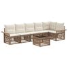 vidaXL Set Divano da Giardino 7 pcs Beige polyrattan