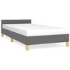 vidaXL Giroletto senza Materasso Grigio Scuro 90x200 cm Tessuto