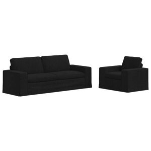 vidaXL Divano 2 pcs Nero