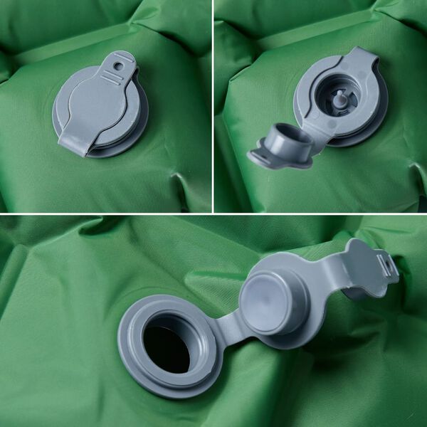 vidaXL Materasso da Campeggio Gonfiabile 1 Persona Verde 190x58x6 cm
