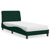 vidaXL Letto con Materasso Verde Scuro 90x190 cm in Velluto