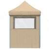 vidaXL Tendone per Feste Pieghevole Pop-Up con 4 Pareti Beige