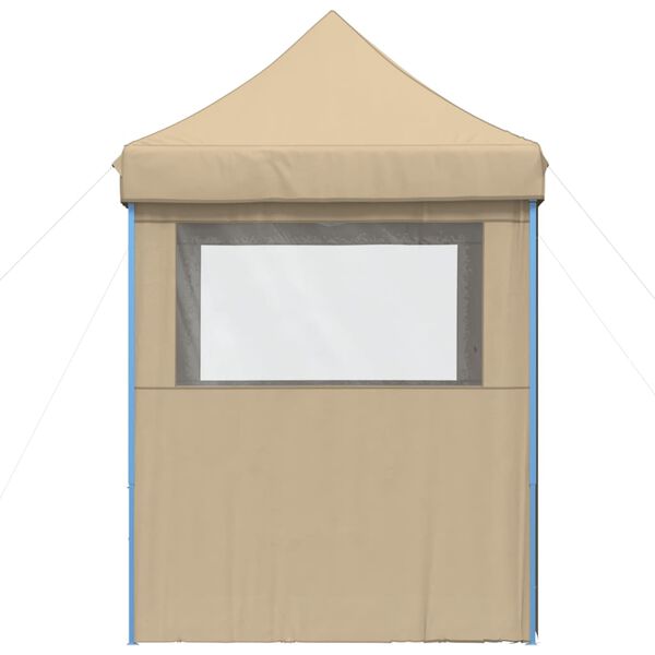vidaXL Tendone per Feste Pieghevole Pop-Up con 4 Pareti Beige